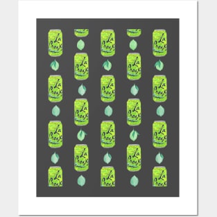 Lime La Croix Pattern Posters and Art